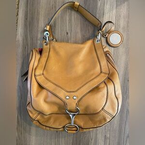 Karen Millen Tan Leather Saddle Shoulder Bag